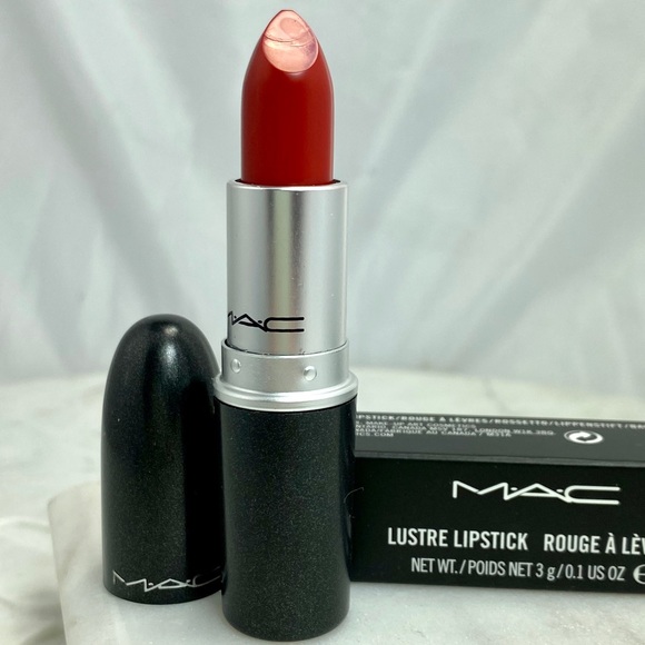 MAC Lustre Lip Care Lipstick Lady Bug Med-Dark Red - Picture 6 of 8